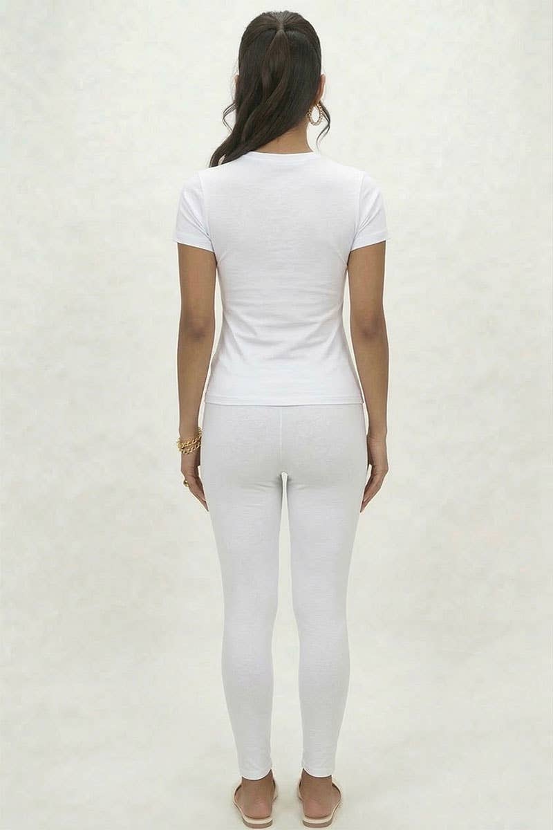Short Sleeve Round Neck T Shirt: BLUE HAZE / S