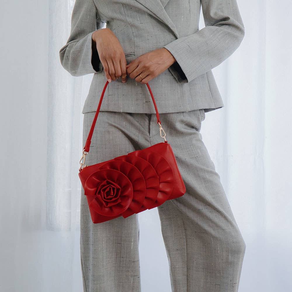 Florence Ivory Recycled Vegan Leather Shoulder Bag