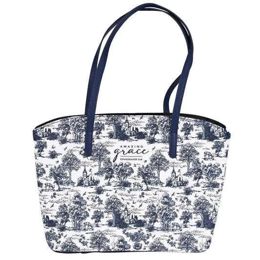 White Dove Bible Case Grace Church Toile Wedge Large