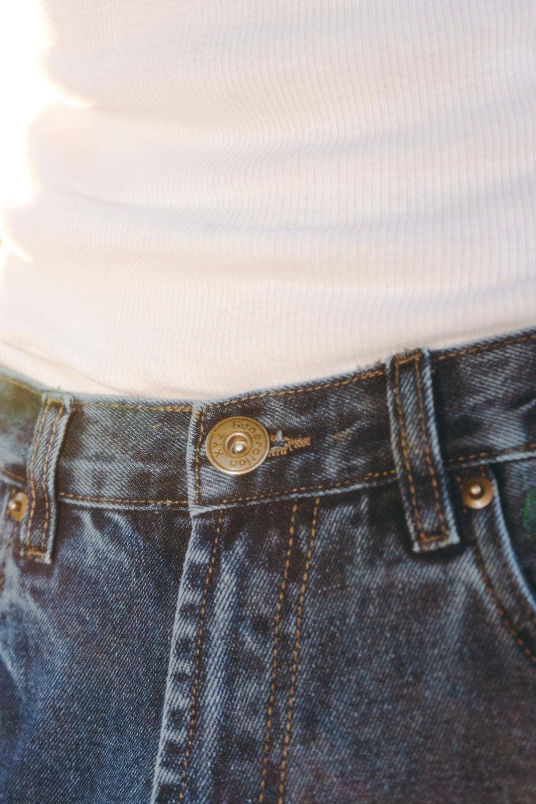 Men's Straight Leg Denim Jeans (HF-5010): MSB / 32