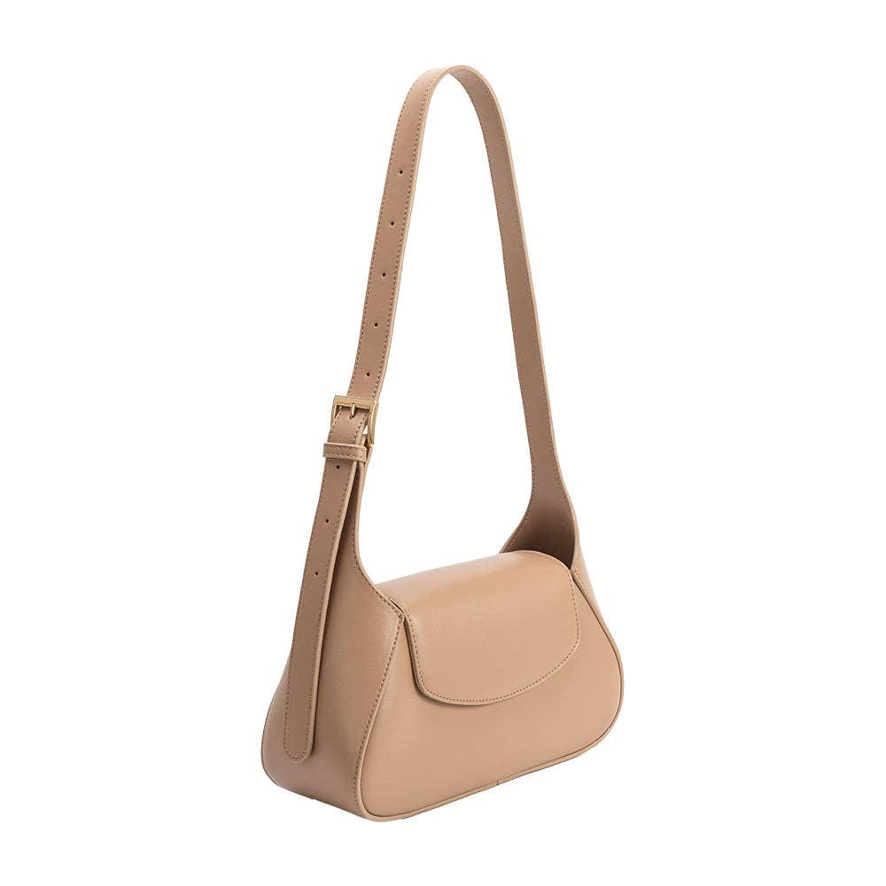 Melody Nude Recycled Vegan Leather Shoulder Bag