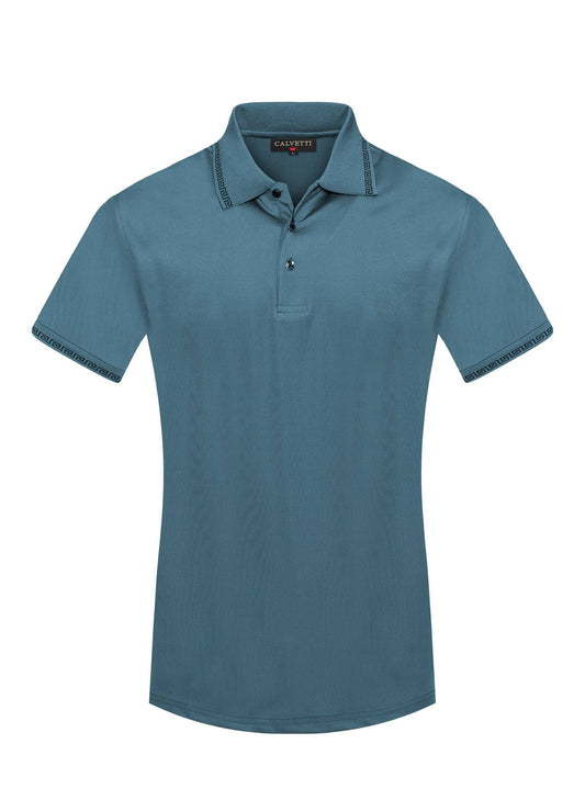 MEN'S COTTON/POLY FANCY POLO SHIRT
