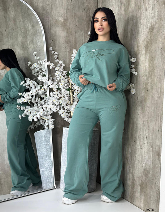 Good Vibes Pant Set - Green