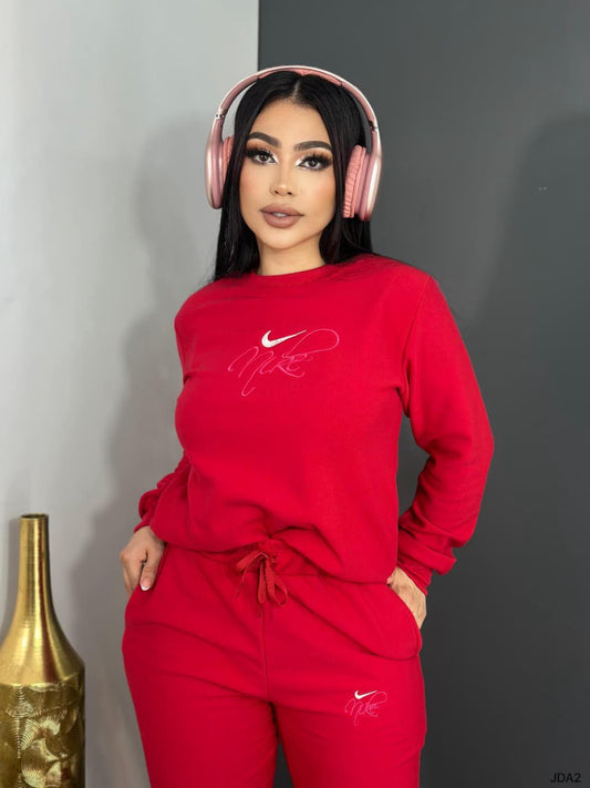 Nicki Pant Set  - Red