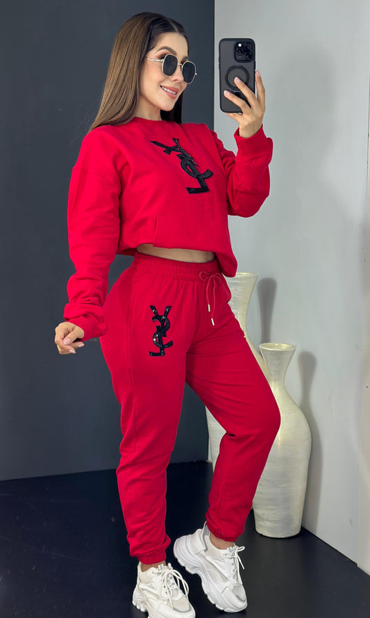 Why Not Pant Set - Red
