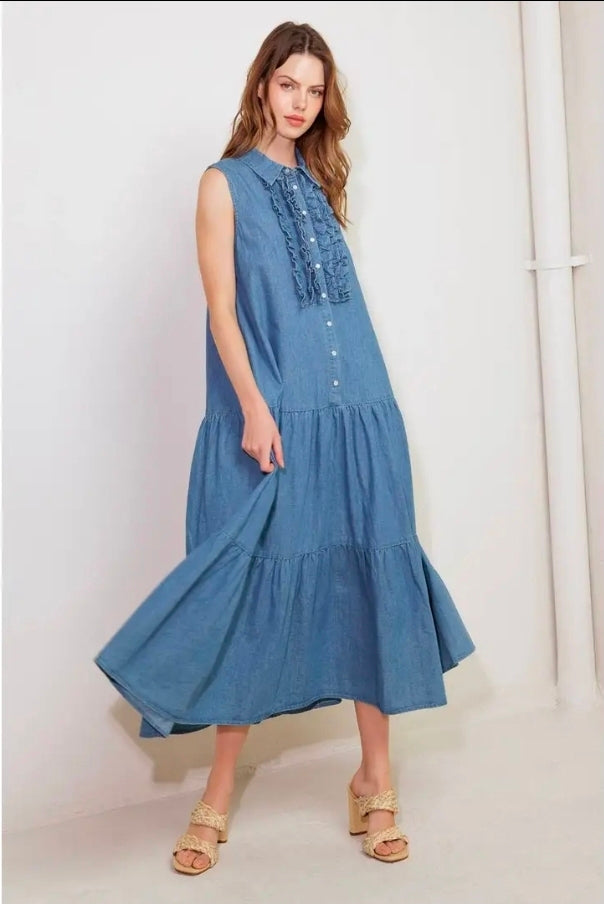 Rosie Denim Midi Dress