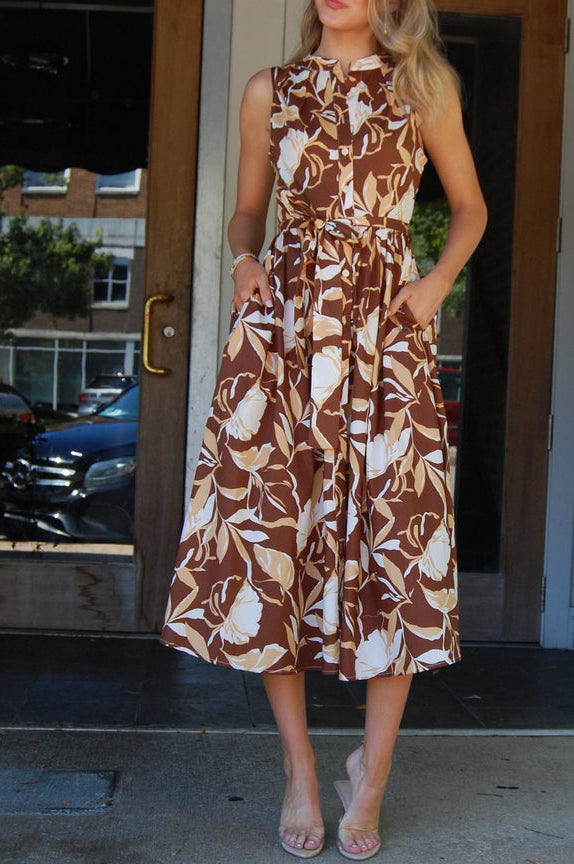 Elegant Bloom Midi Dress