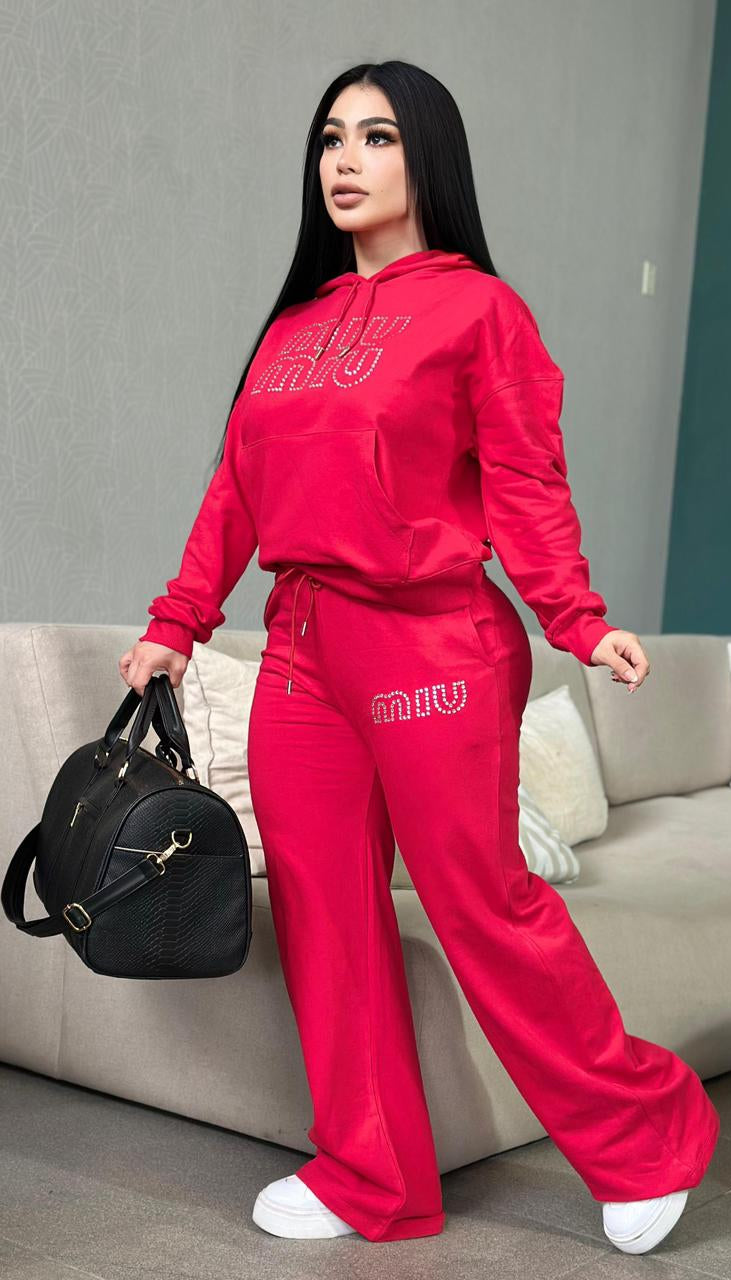 Mia Mia Pant Set - Red