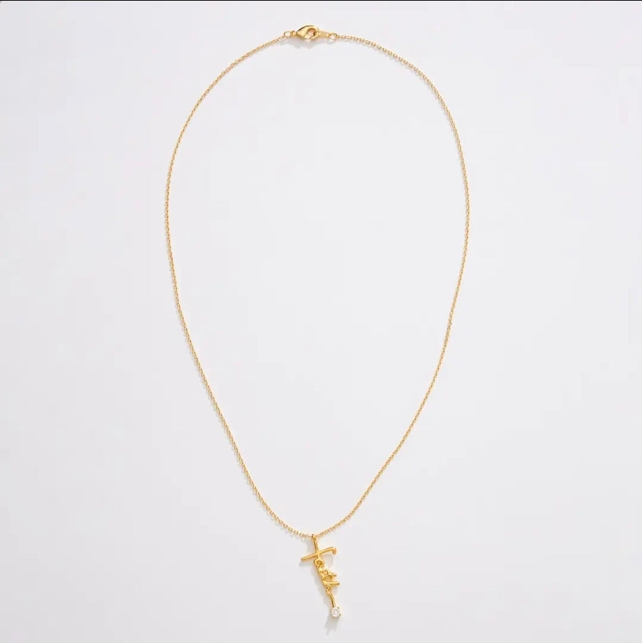 Gold Dipped Faith Necklace