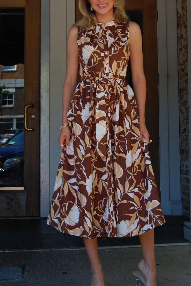 Elegant Bloom Midi Dress