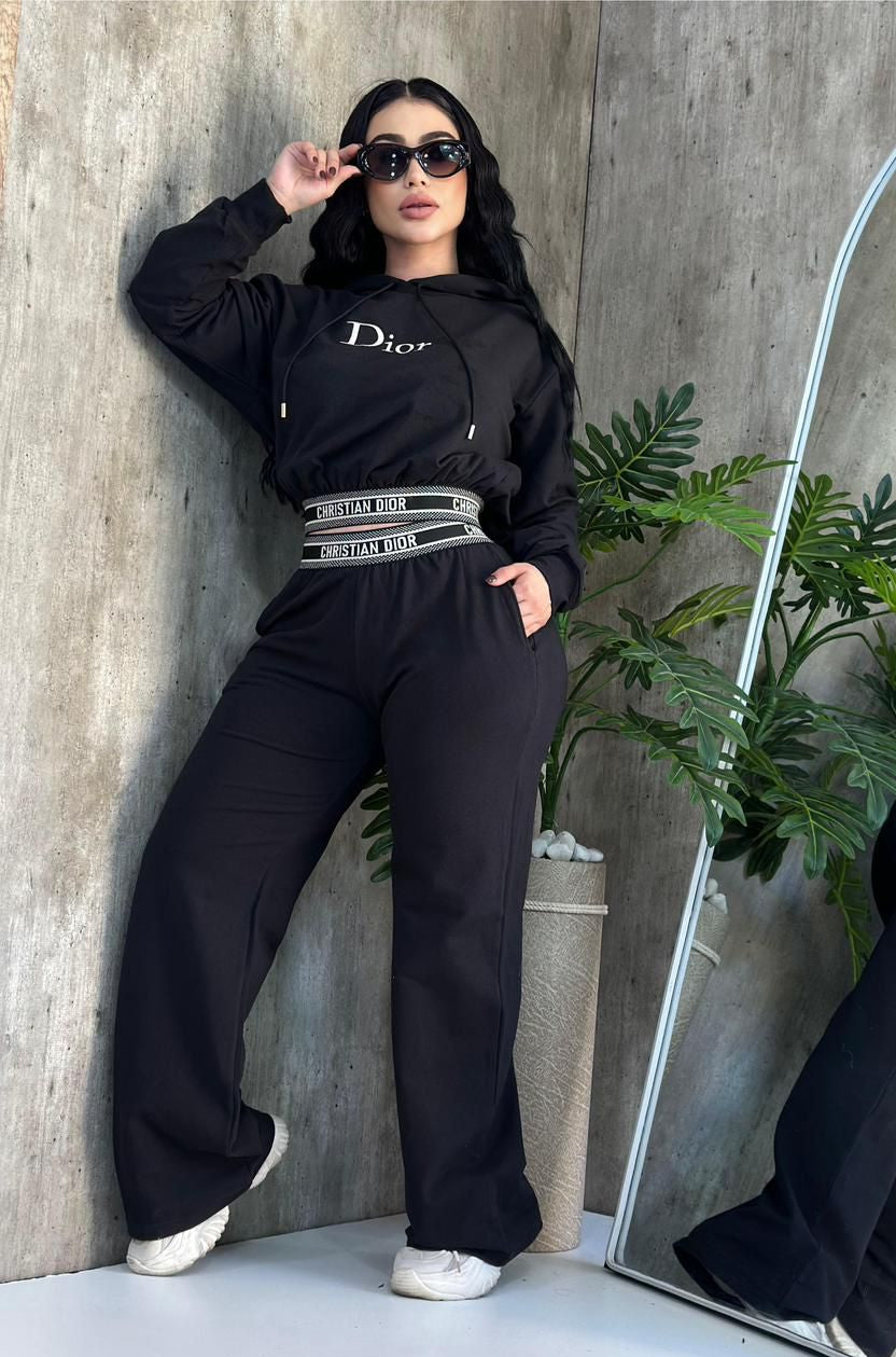 Did it again Pant Set  - Black