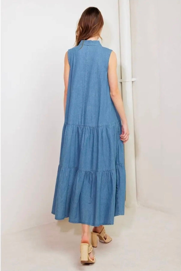 Rosie Denim Midi Dress