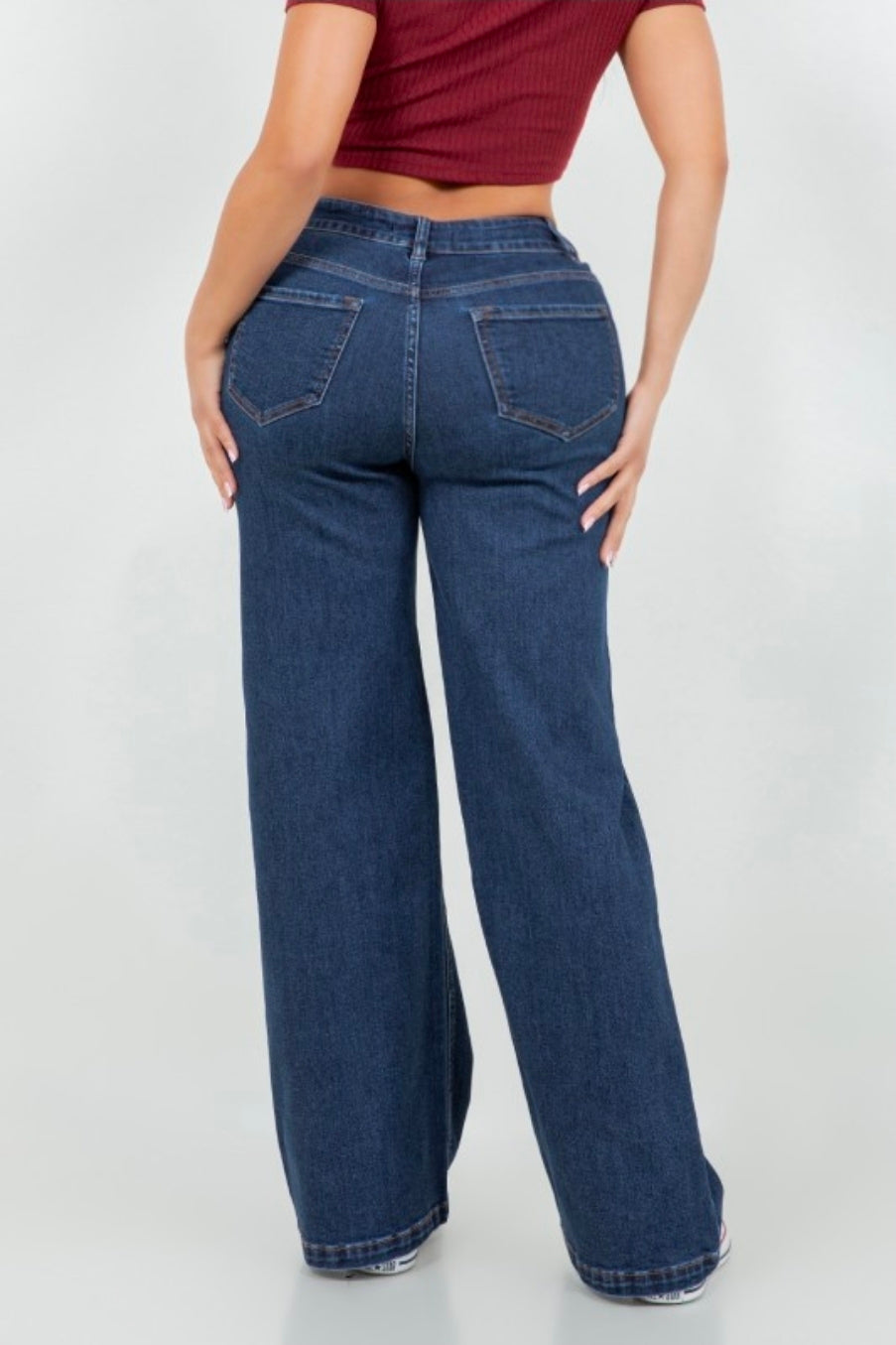 Never Changing Wide Leg Jeans - Dark Wash