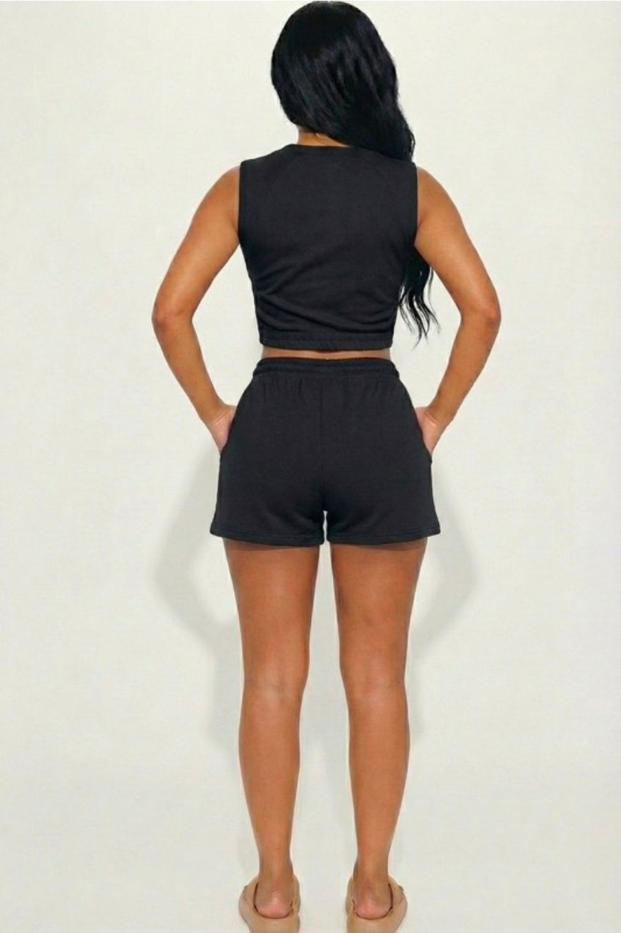Cotton French Terry Set - Black