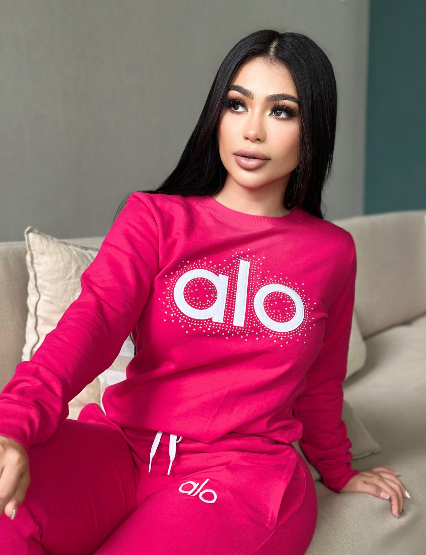 Diamonds In The Sky Pant Set - Pink