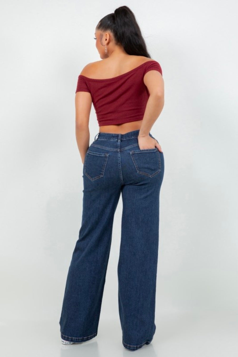 Never Changing Wide Leg Jeans - Dark Wash