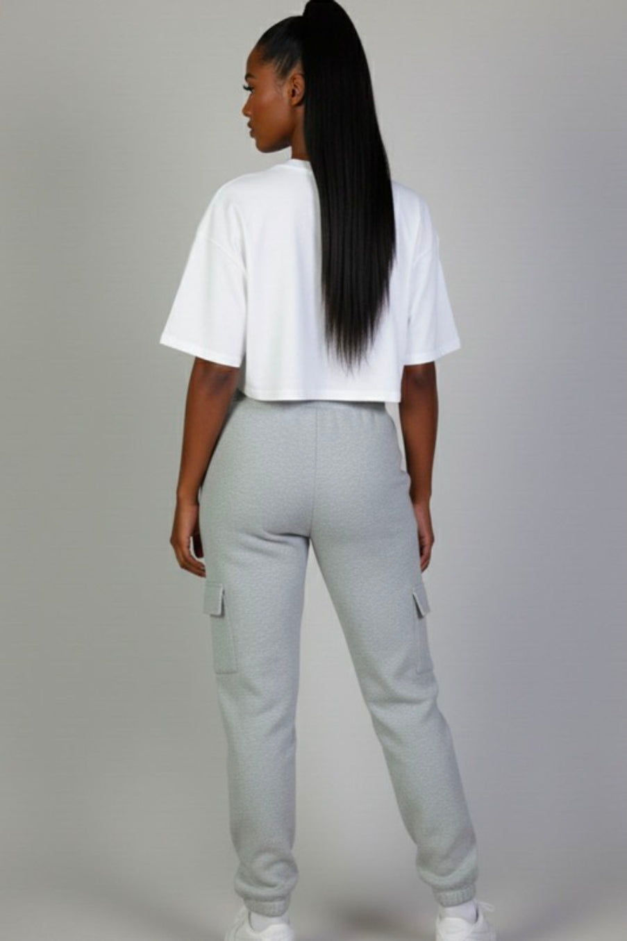 Side Pocket Sweatpants  - Grey