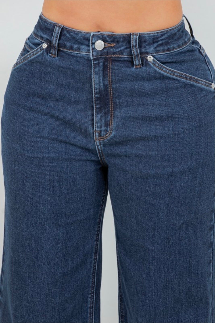 Never Changing Wide Leg Jeans - Dark Wash