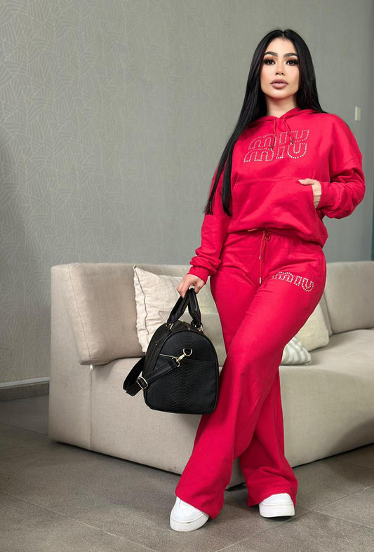 Mia Mia Pant Set - Red