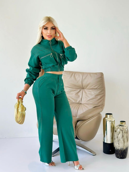 Olivia Pant Set - Hunter Green