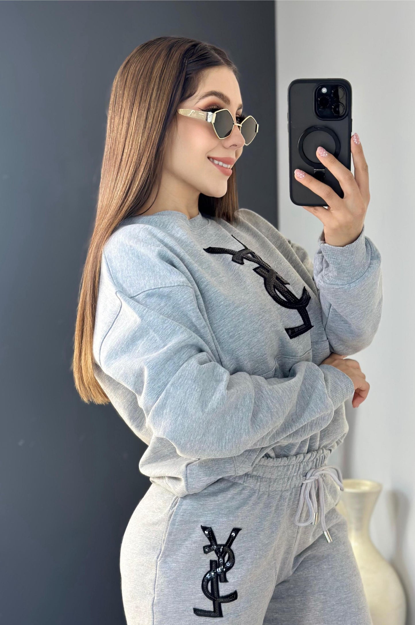 Why Not Pant Set - Gray