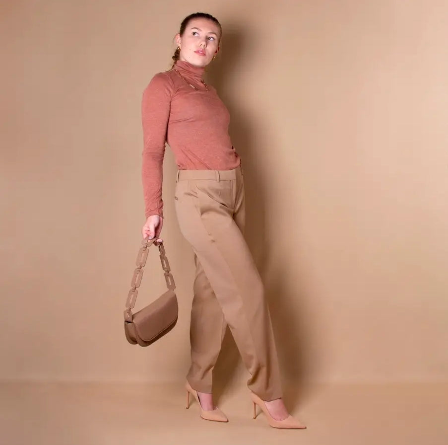 Inez Taupe Recycled Vegan Shoulder Bag