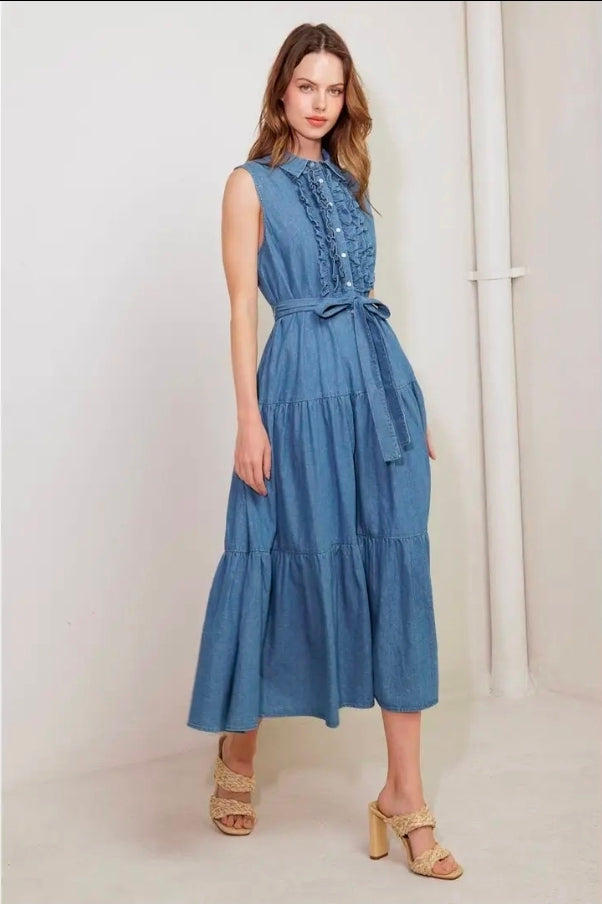 Rosie Denim Midi Dress