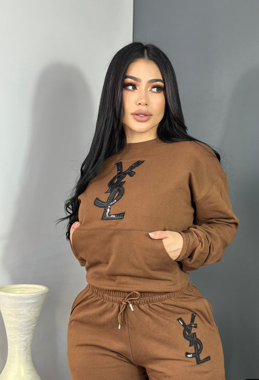 Why Not Pant Set  - Brown
