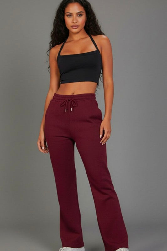 Cozy Days Sweatpants  - Burgundy