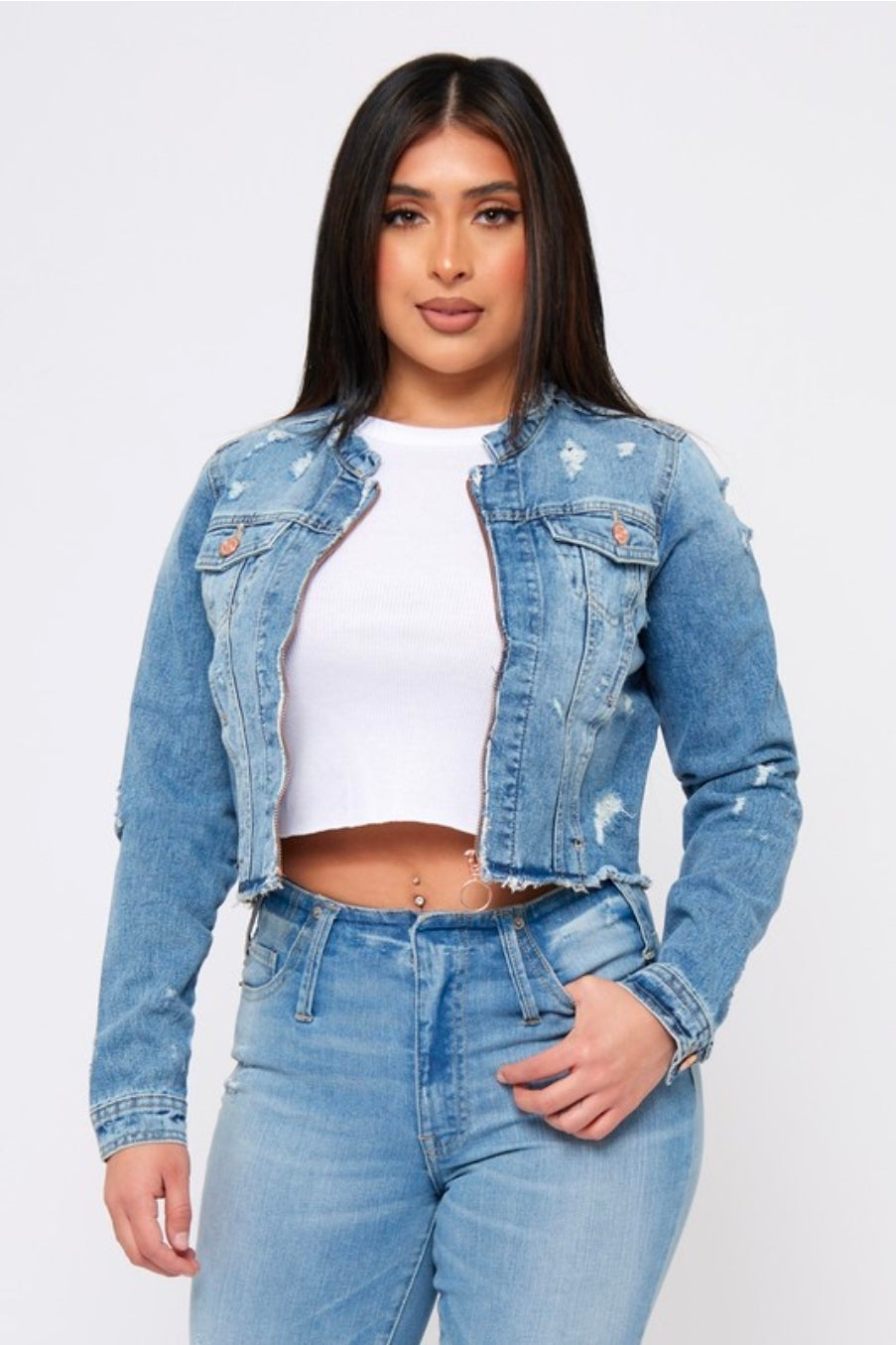 Rose Thorn Denim Jacket