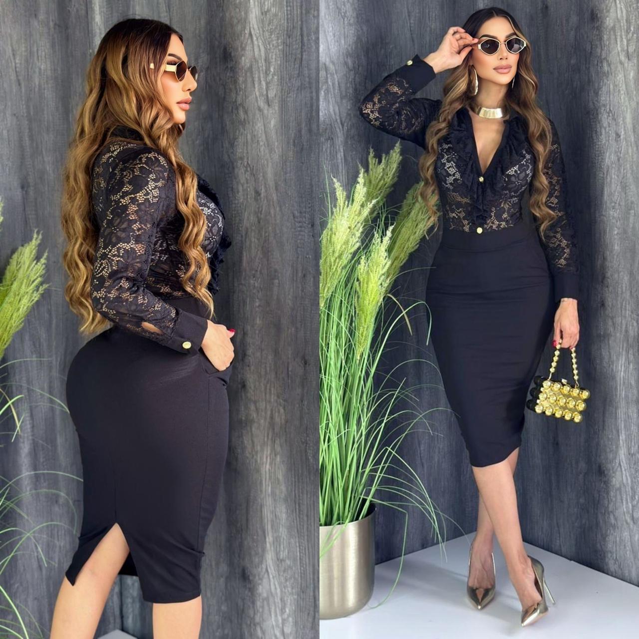 Adelina Skirt Set - Black