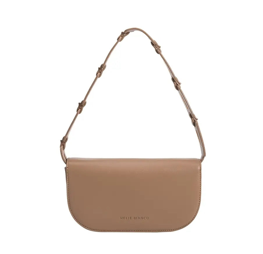 Inez Taupe Recycled Vegan Shoulder Bag