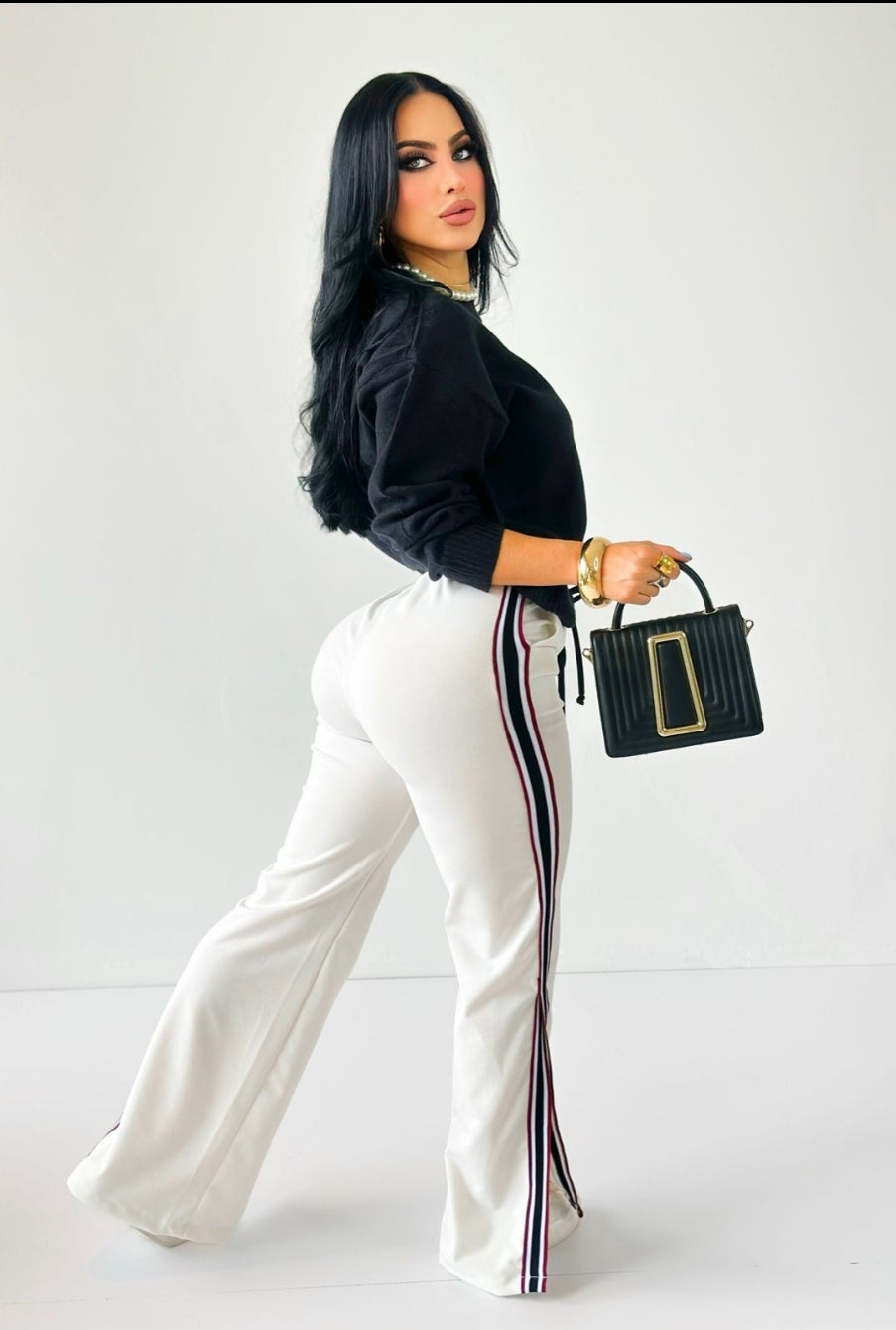 Vittola Pants- White/Black