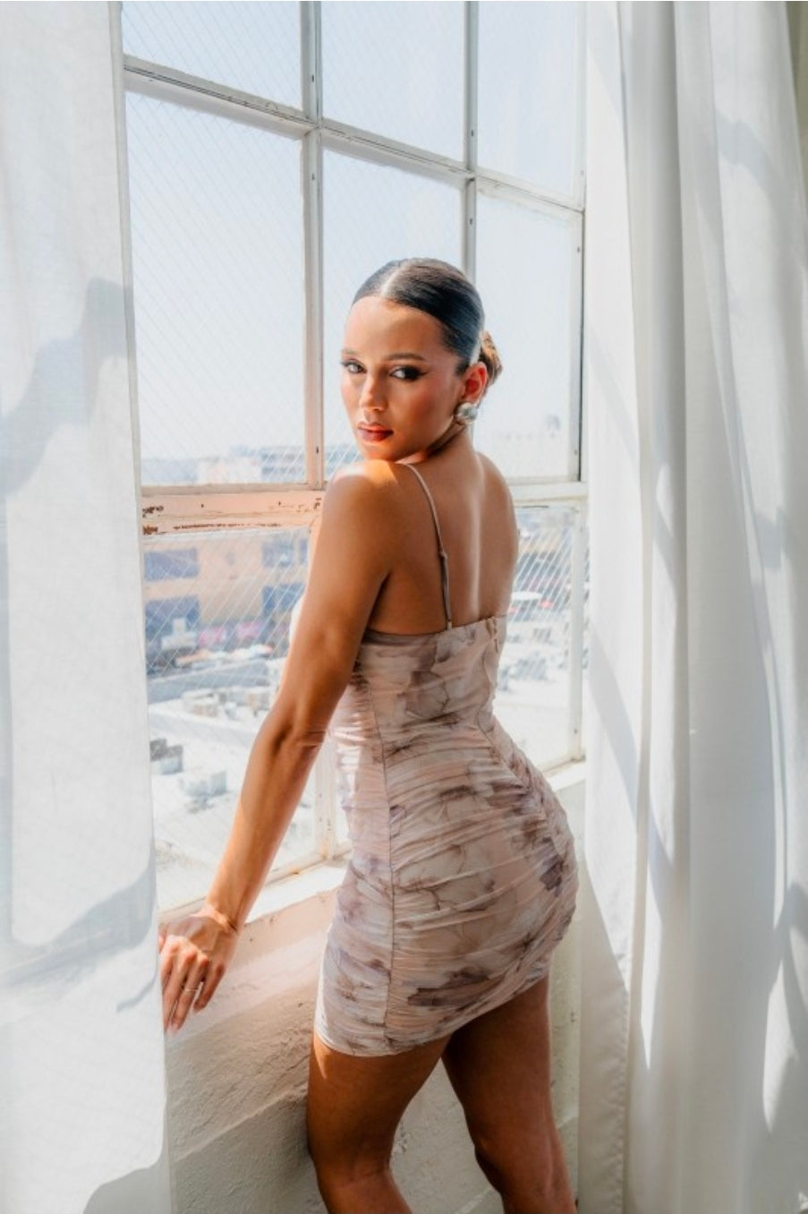 Side Draped Mini Dress