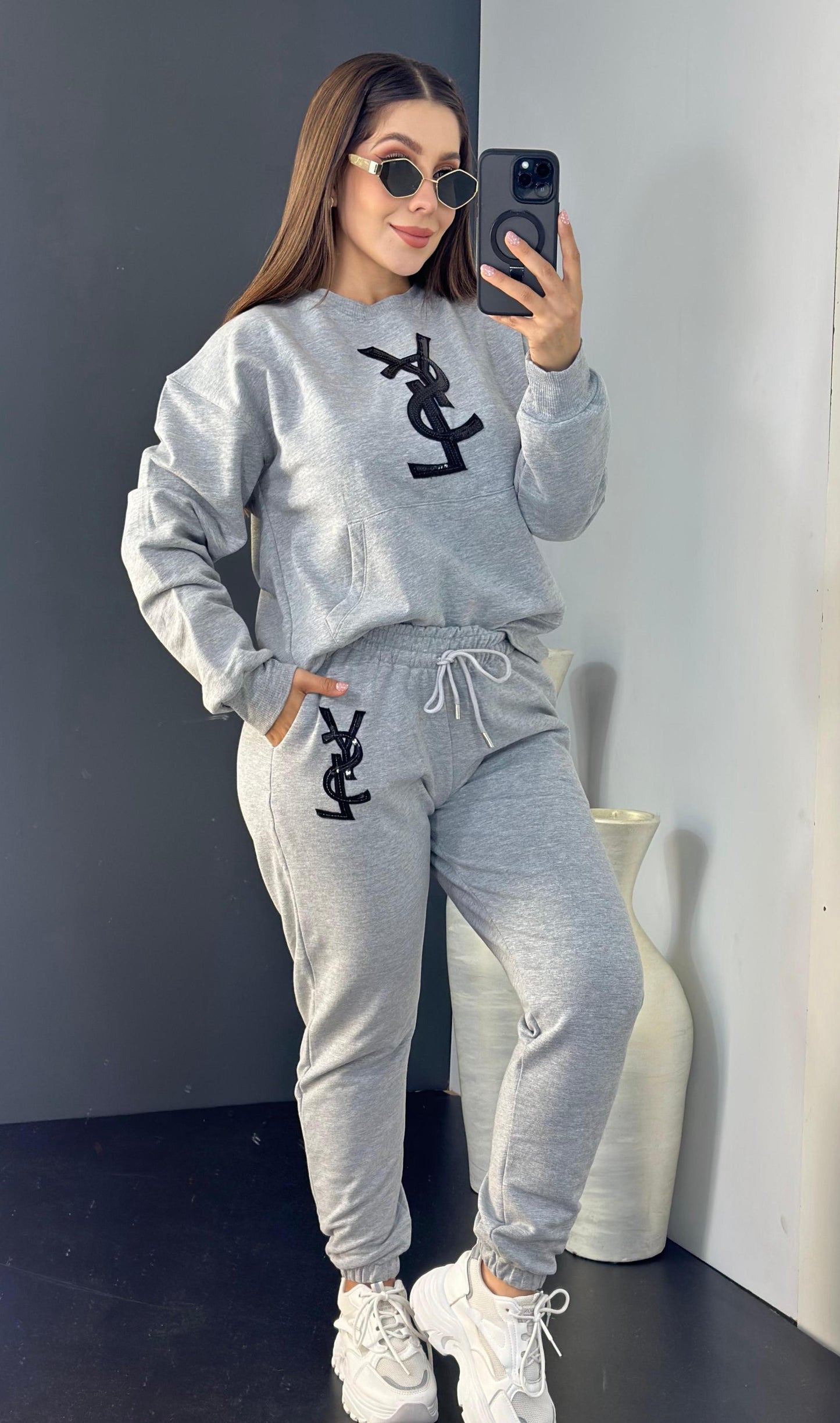 Why Not Pant Set - Gray