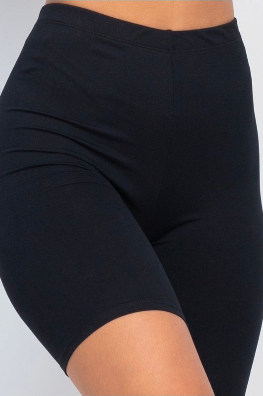 Solid Stretch Biker Shorts