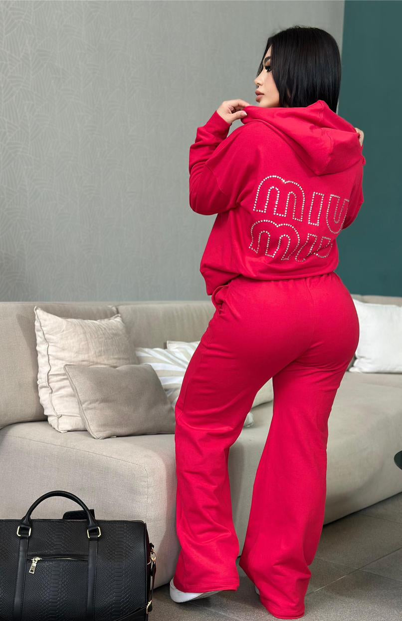 Mia Mia Pant Set - Red
