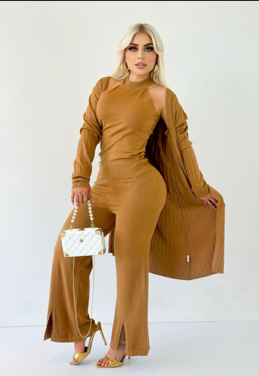 Just Beautiful 3 Piece Set - Camel