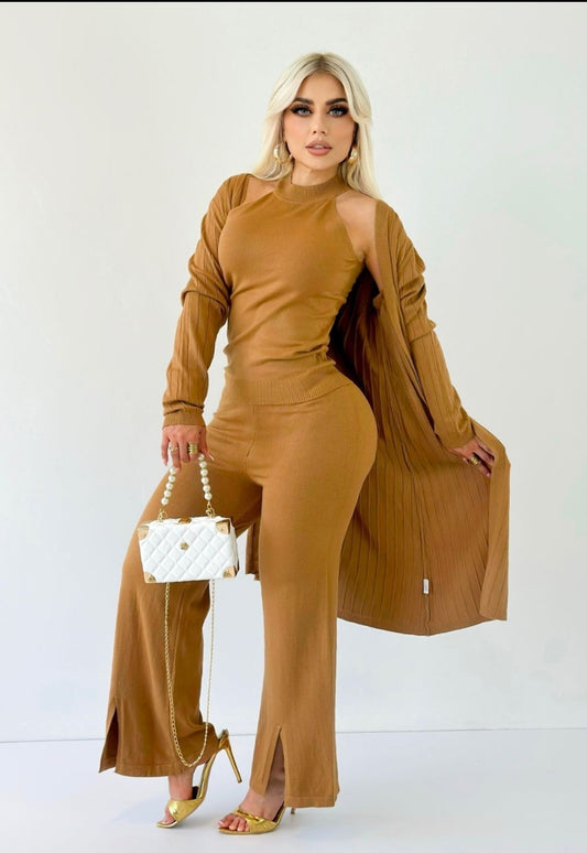 Just Beautiful 3 Piece Set - Camel