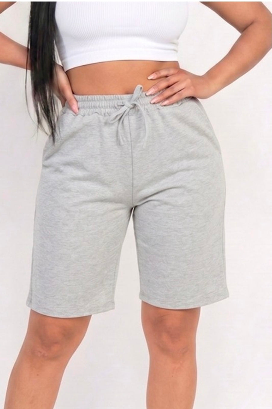 Cozy Movie Nights Shorts  - Heather Grey