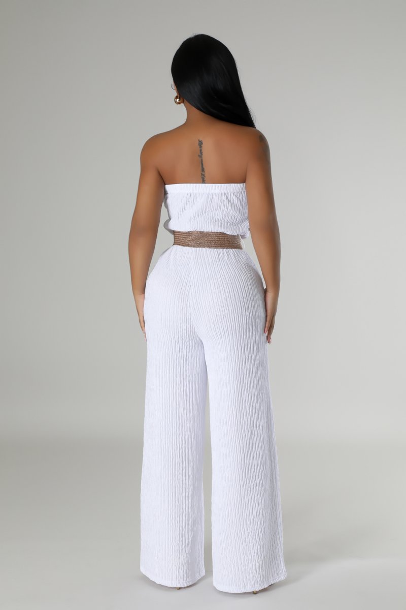 Day Time Jumpsuit  - White