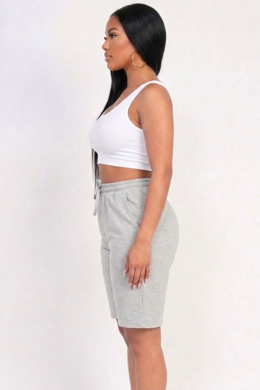 Cozy Movie Nights Shorts  - Heather Grey
