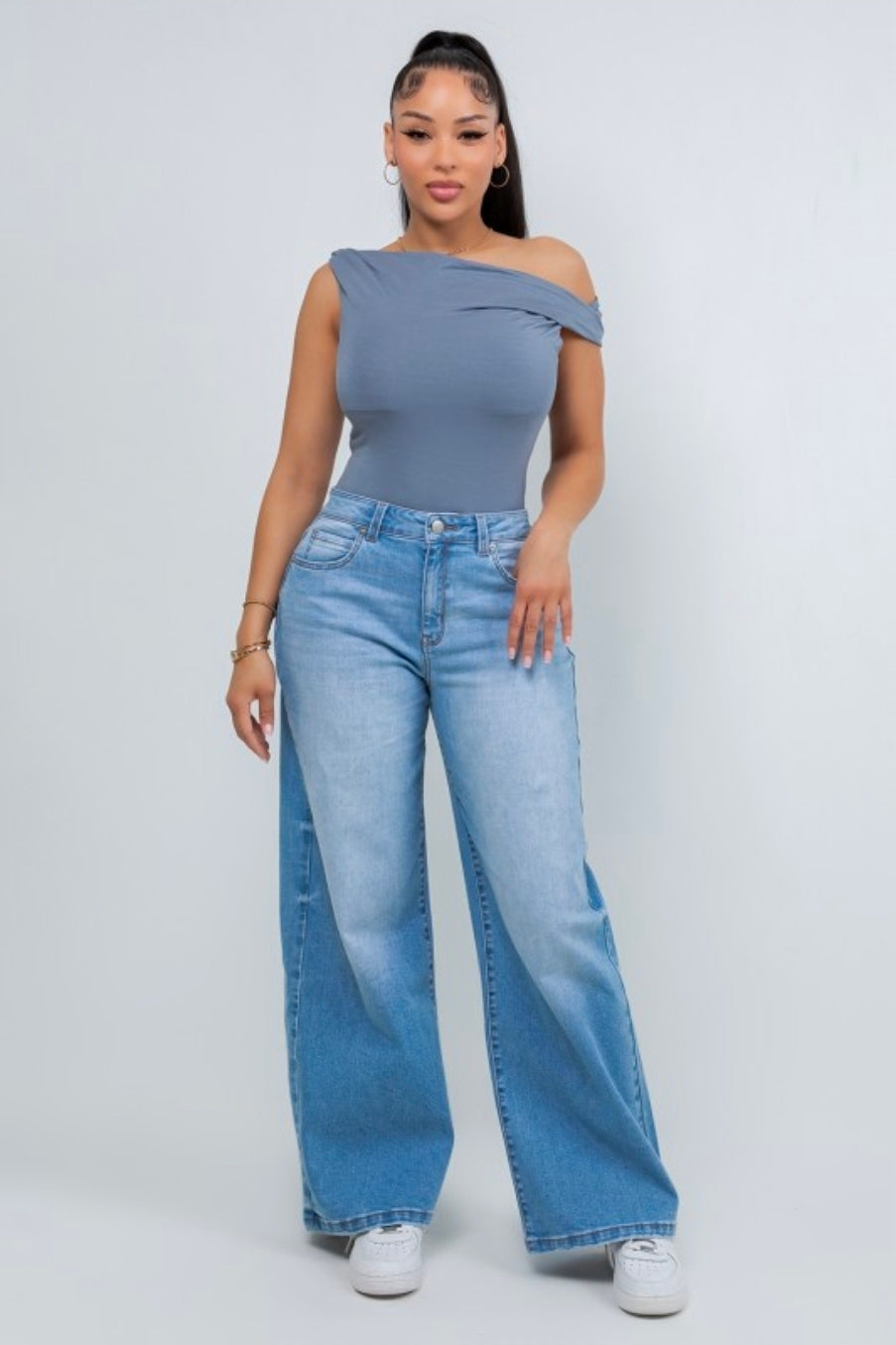 Jr Baggy Wide Leg Jeans