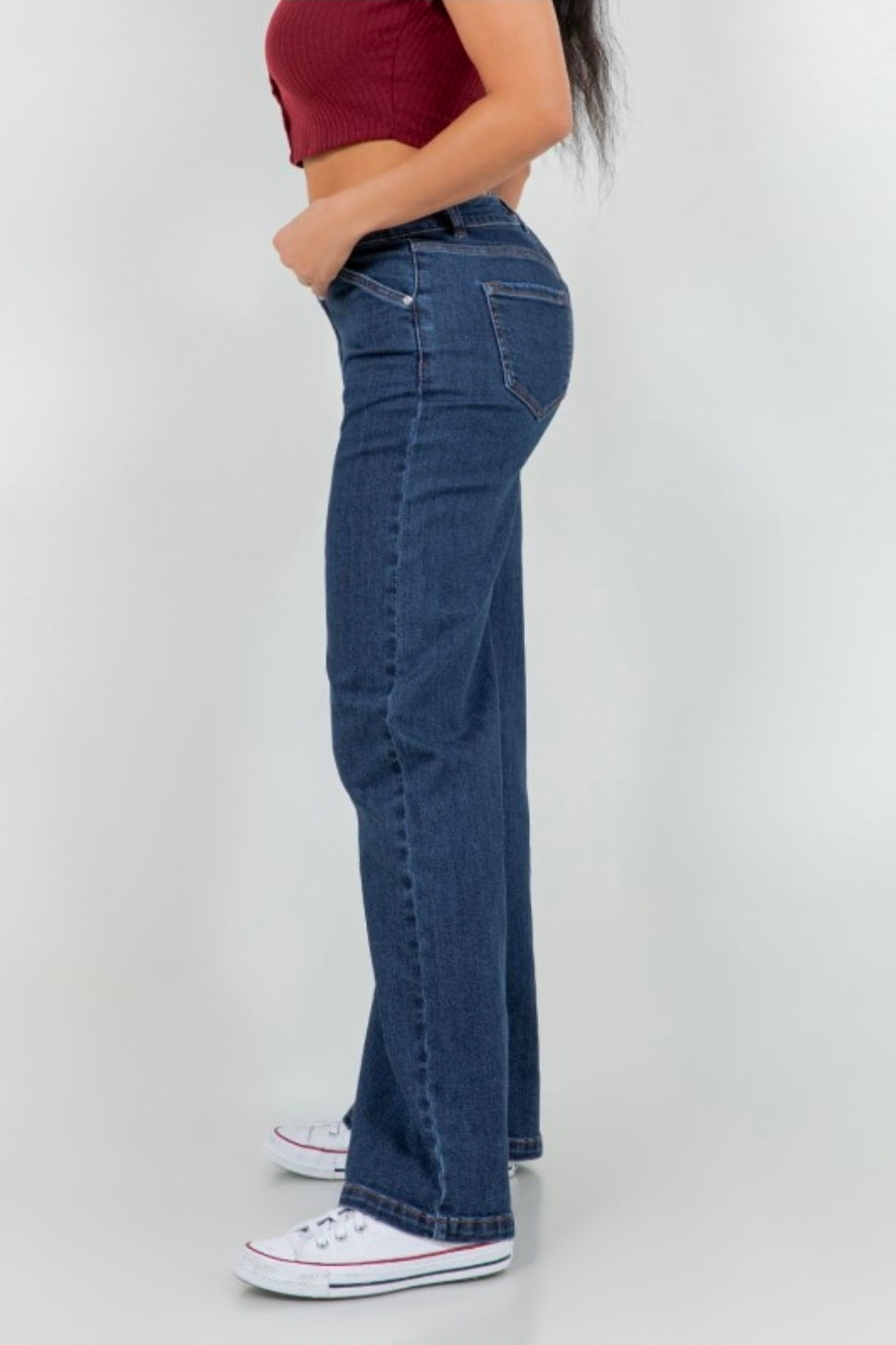 Never Changing Wide Leg Jeans - Dark Wash