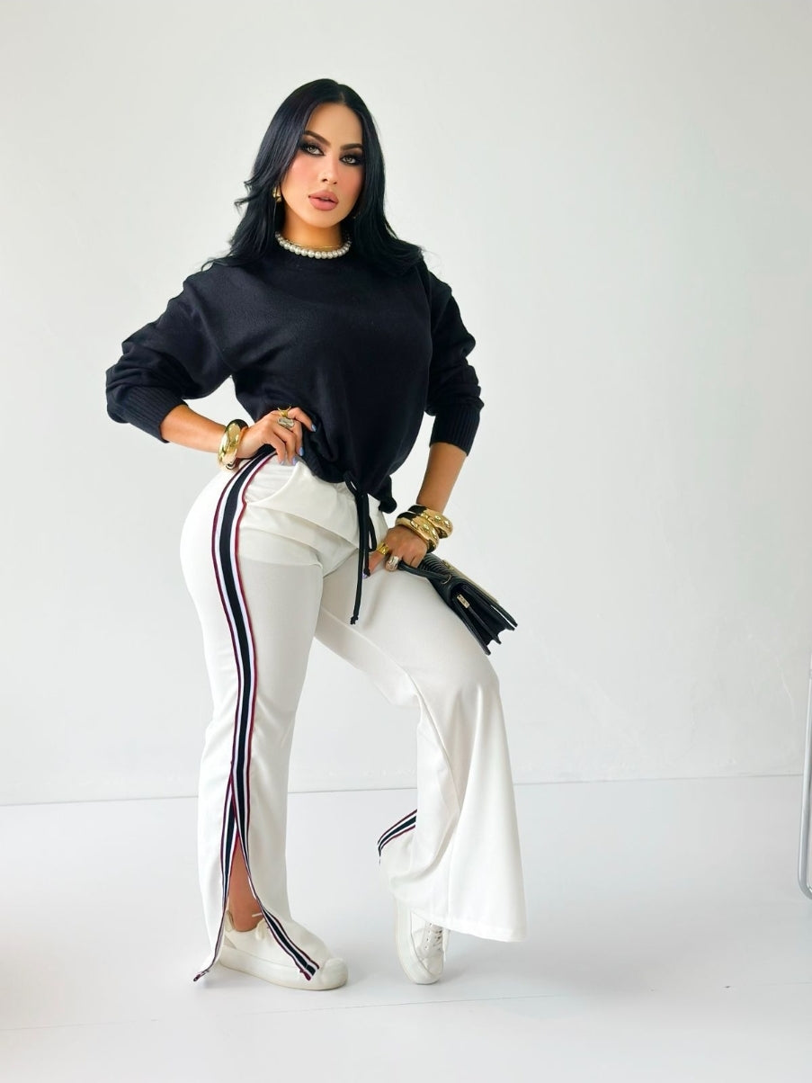 Vittola Pants- White/Black