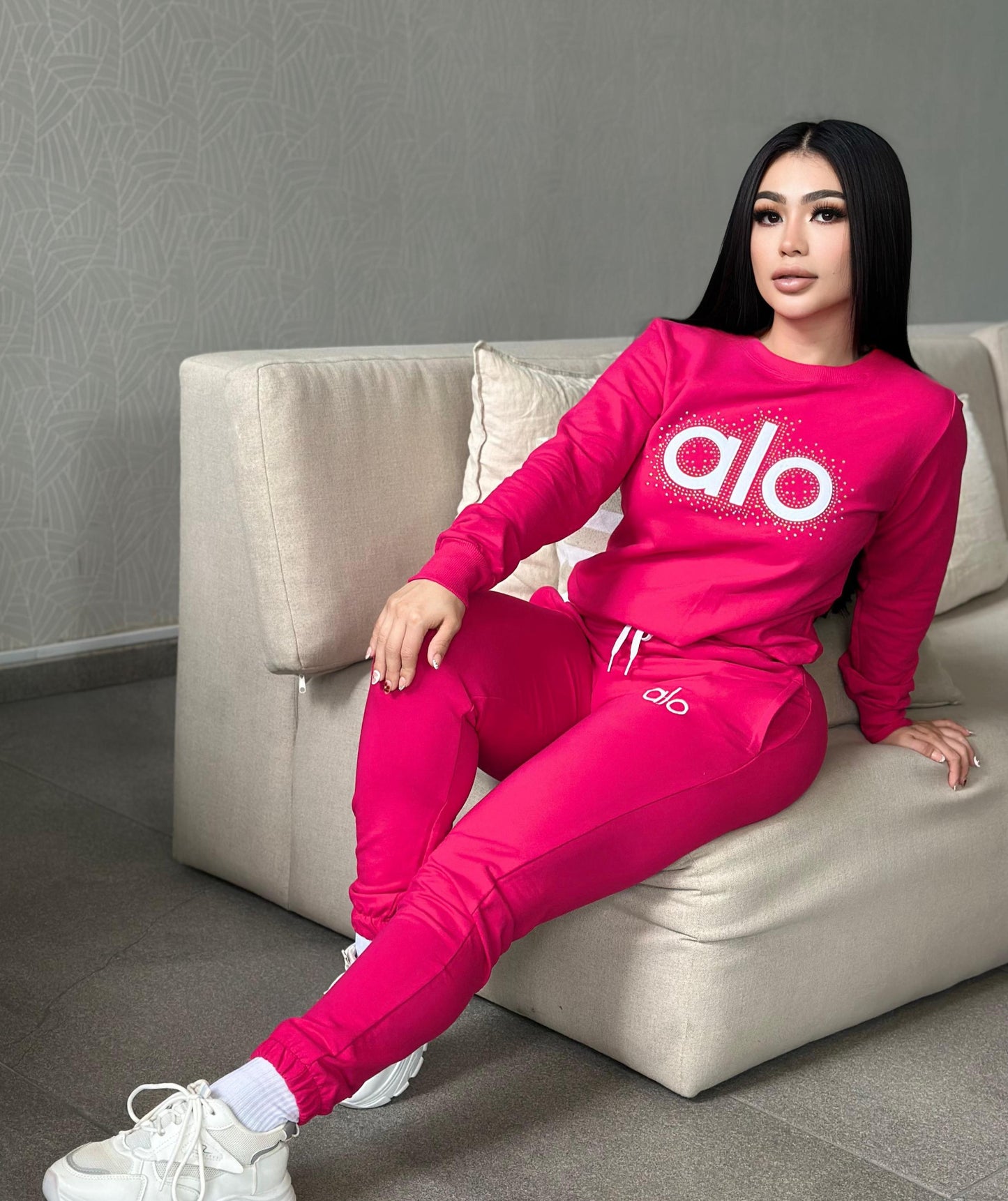 Diamonds In The Sky Pant Set - Pink