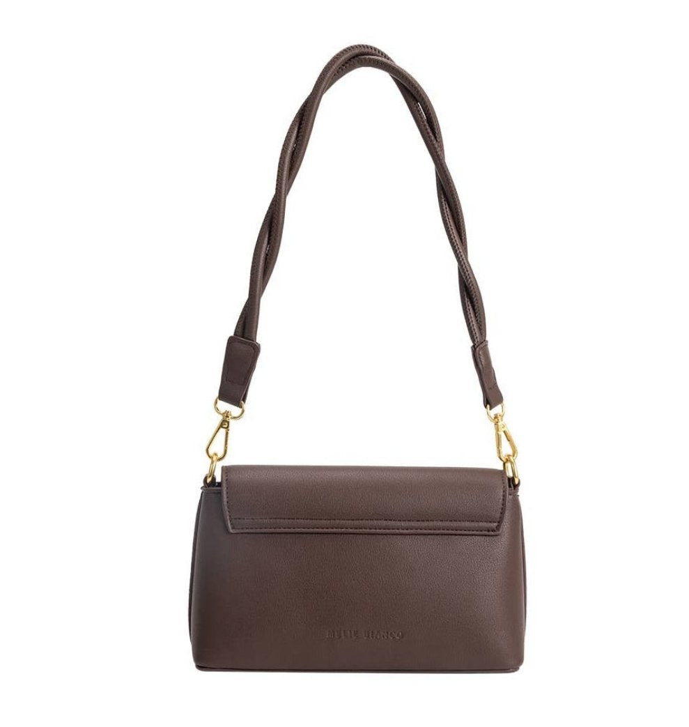 Francesca Vegan Shoulder Bag - Chocolate