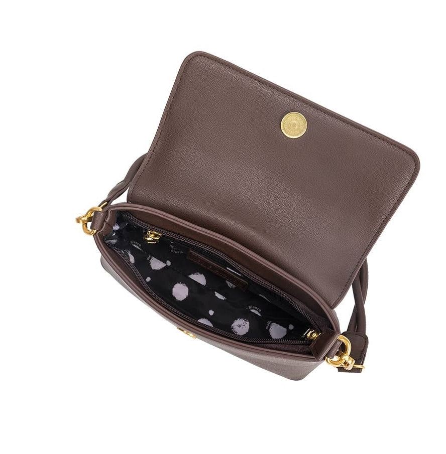 Francesca Vegan Shoulder Bag - Chocolate