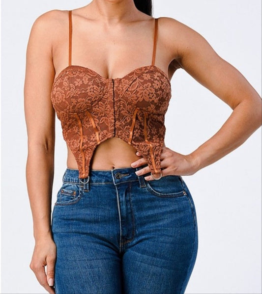 All Over Me Lace Crop Top