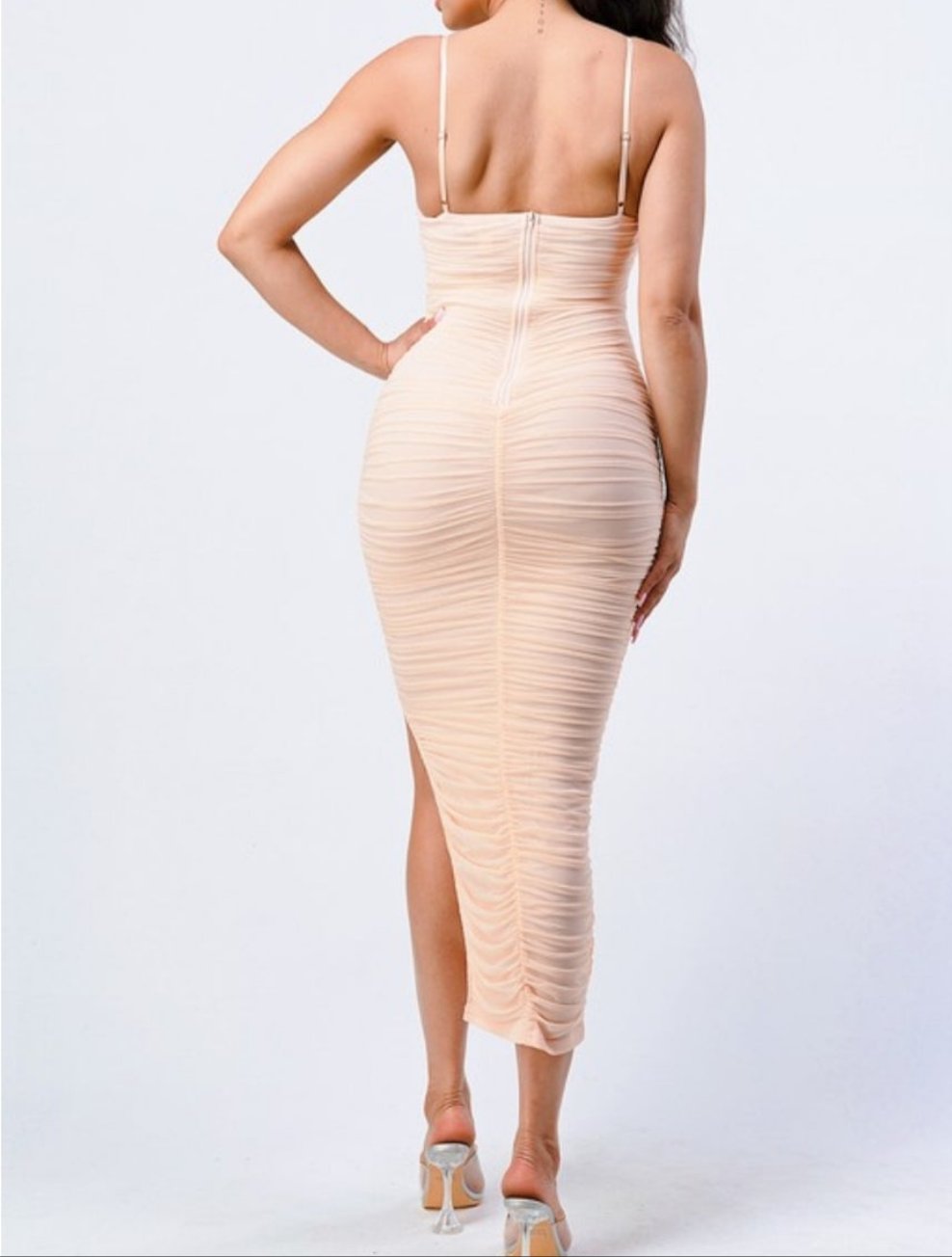 Sophia Midi Dress - Powder Pink